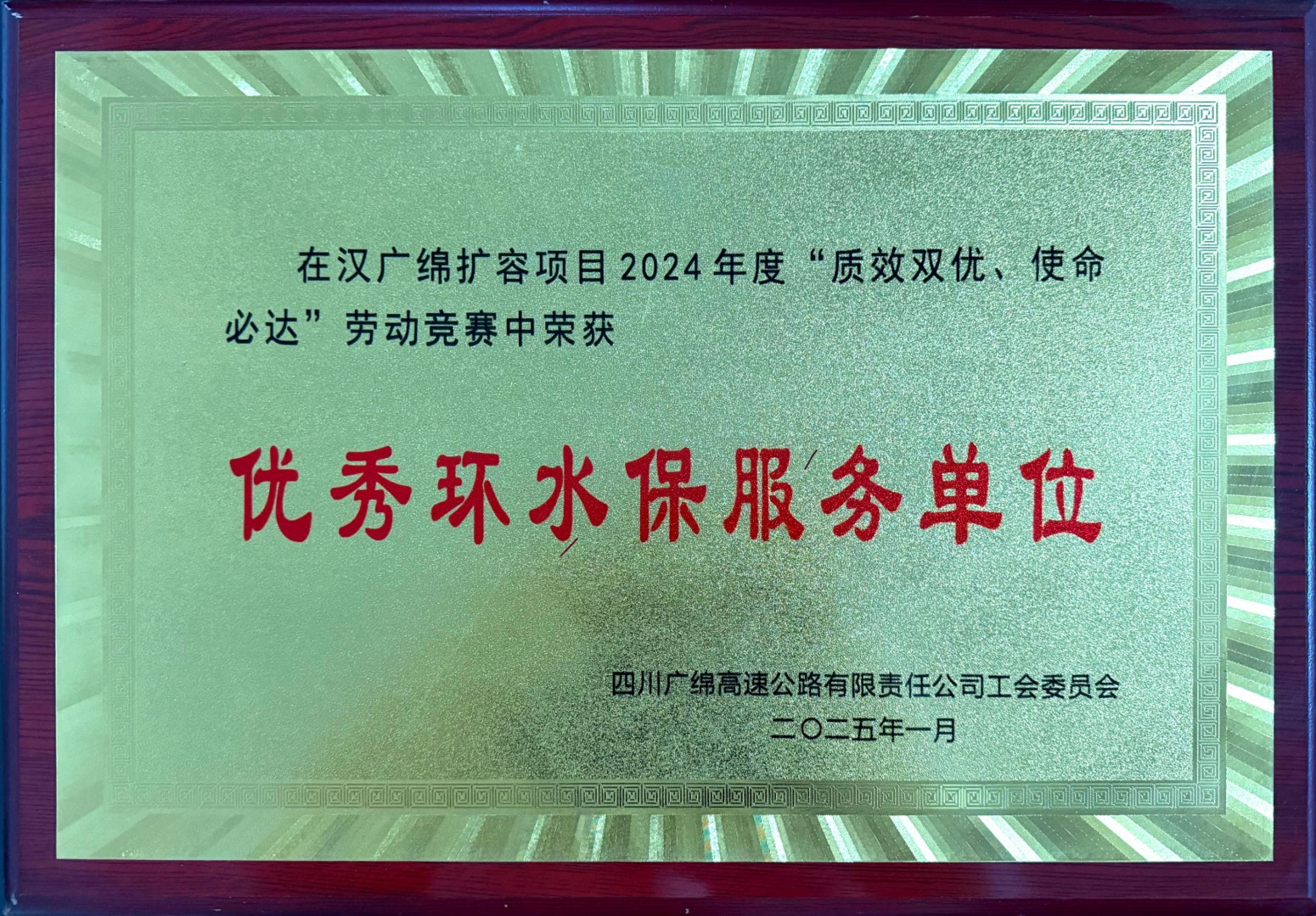 优秀环水保服务单位